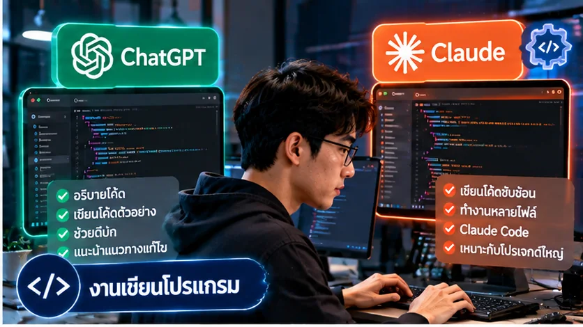 เปรียบเทียบ ChatGPT และ Claude สำหรับงานเขียนโปรแกรมและ coding agent