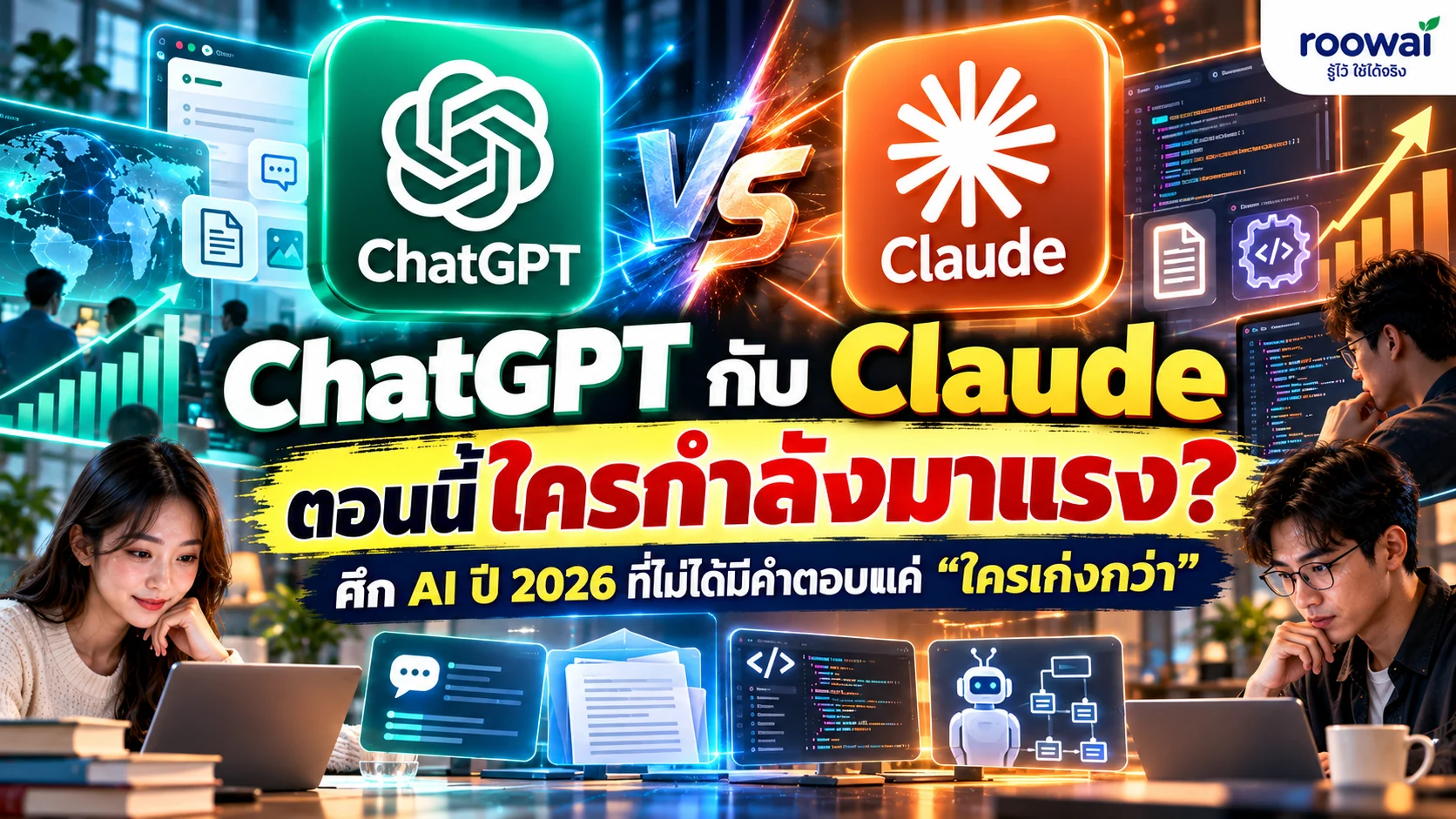 ChatGPT กับ Claude ตอนนี้ใครกำลังมาแรง? ศึก AI ปี 2026 ที่ไม่ได้มีคำตอบแค่ “ใครเก่งกว่า”