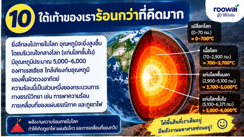 10. ใต้เท้าของเราร้อนกว่าที่คิดมาก