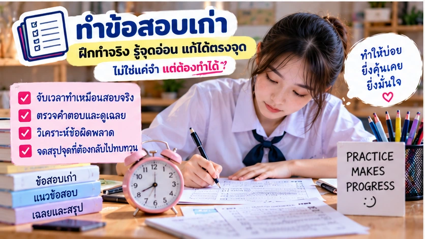 ทำข้อสอบเก่าและวิเคราะห์ข้อผิดพลาด