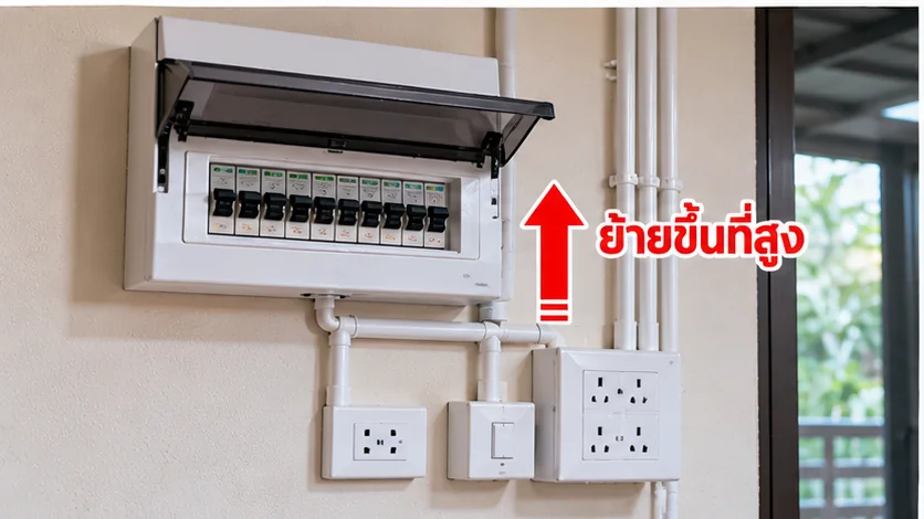 ย้ายเครื่องใช้ไฟฟ้าและของสำคัญขึ้นที่สูง