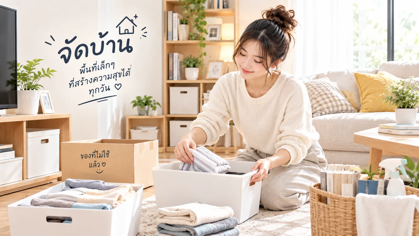 จัดบ้านและกำหนดที่เก็บของให้เป็นระเบียบ