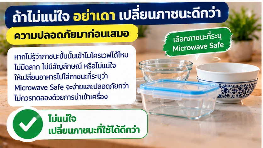 ถ้าไม่แน่ใจอย่าเดา เปลี่ยนภาชนะดีกว่า