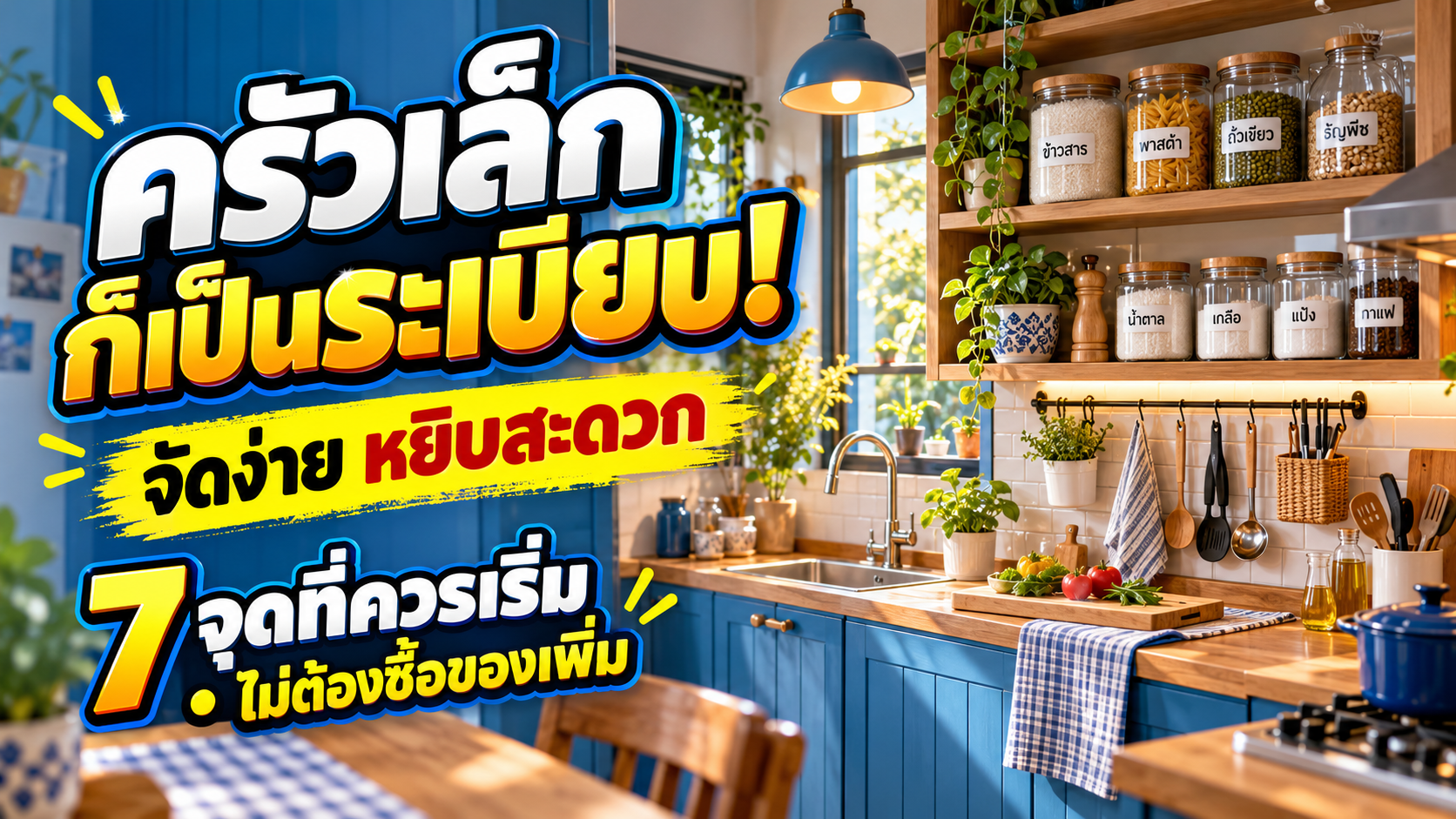 ครัวเล็กก็เป็นระเบียบได้: 7 จุดที่ควรจัดก่อนซื้อชั้นหรือกล่องเพิ่ม