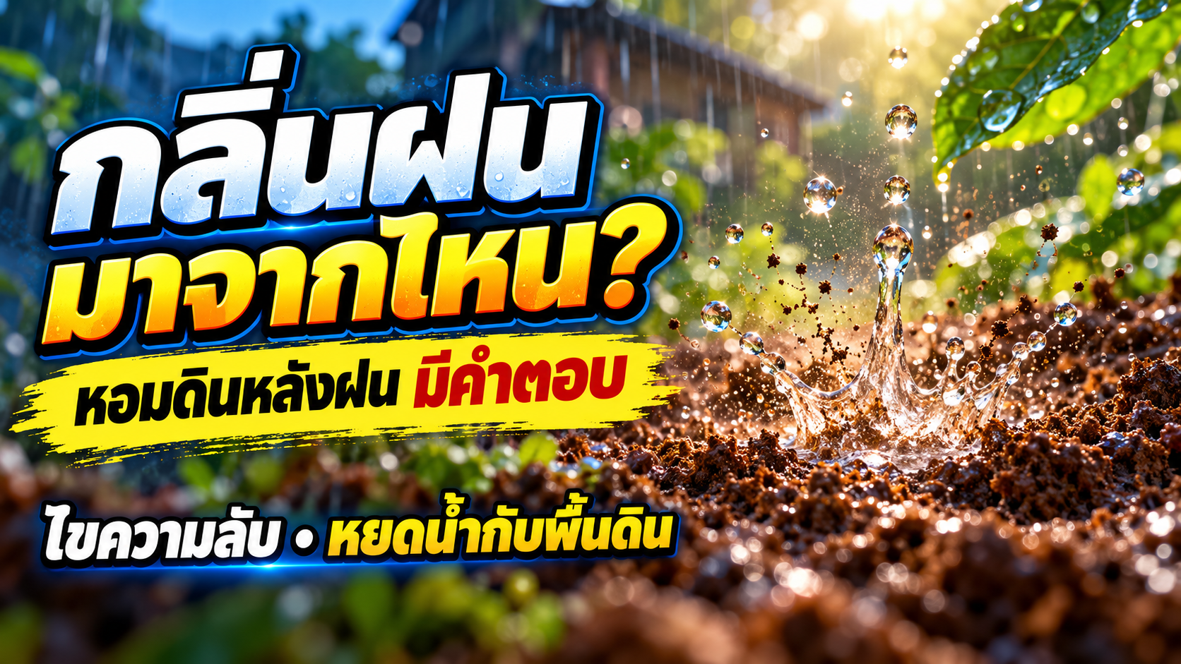 กลิ่นฝนมาจากไหน? ทำไมฝนแรกหลังอากาศแห้งจึงมีกลิ่นดินชัด