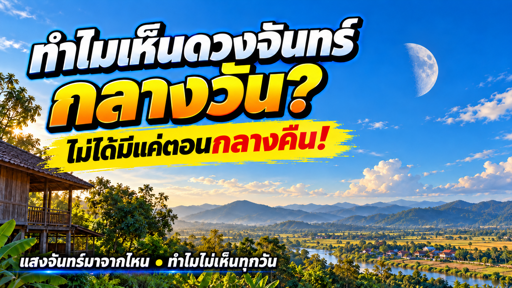ทำไมเห็นดวงจันทร์กลางวัน? ไม่ได้มีแค่ตอนกลางคืน