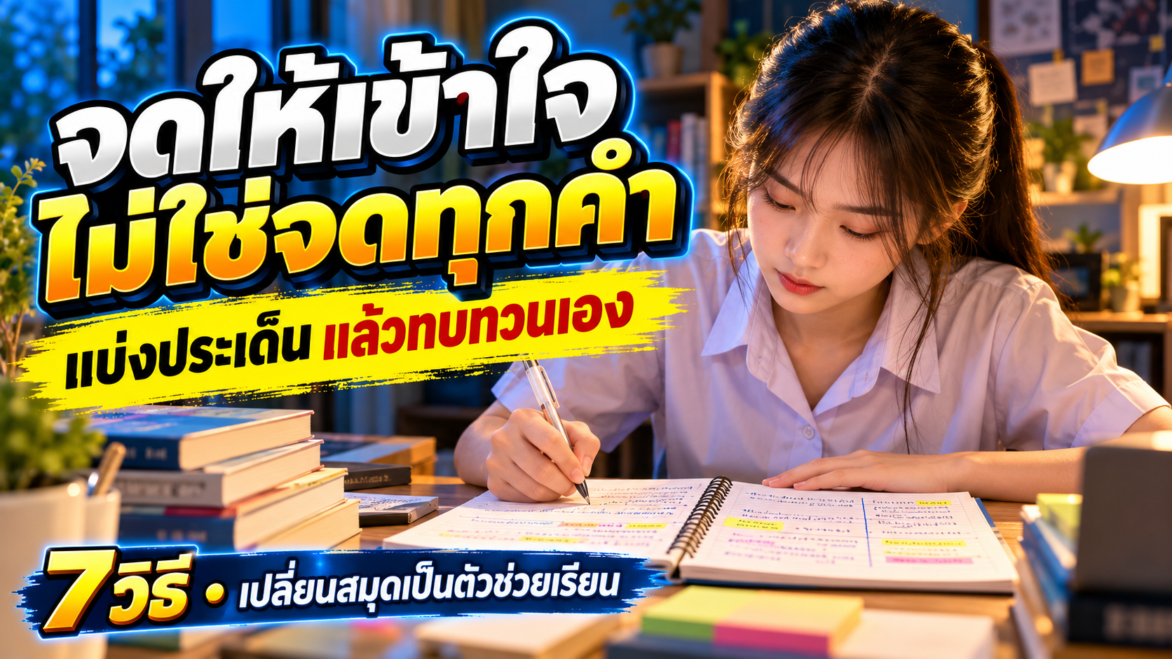 จดให้เข้าใจ ไม่ใช่จดทุกคำ: 7 วิธีทำโน้ตที่กลับมาอ่านรู้เรื่อง
