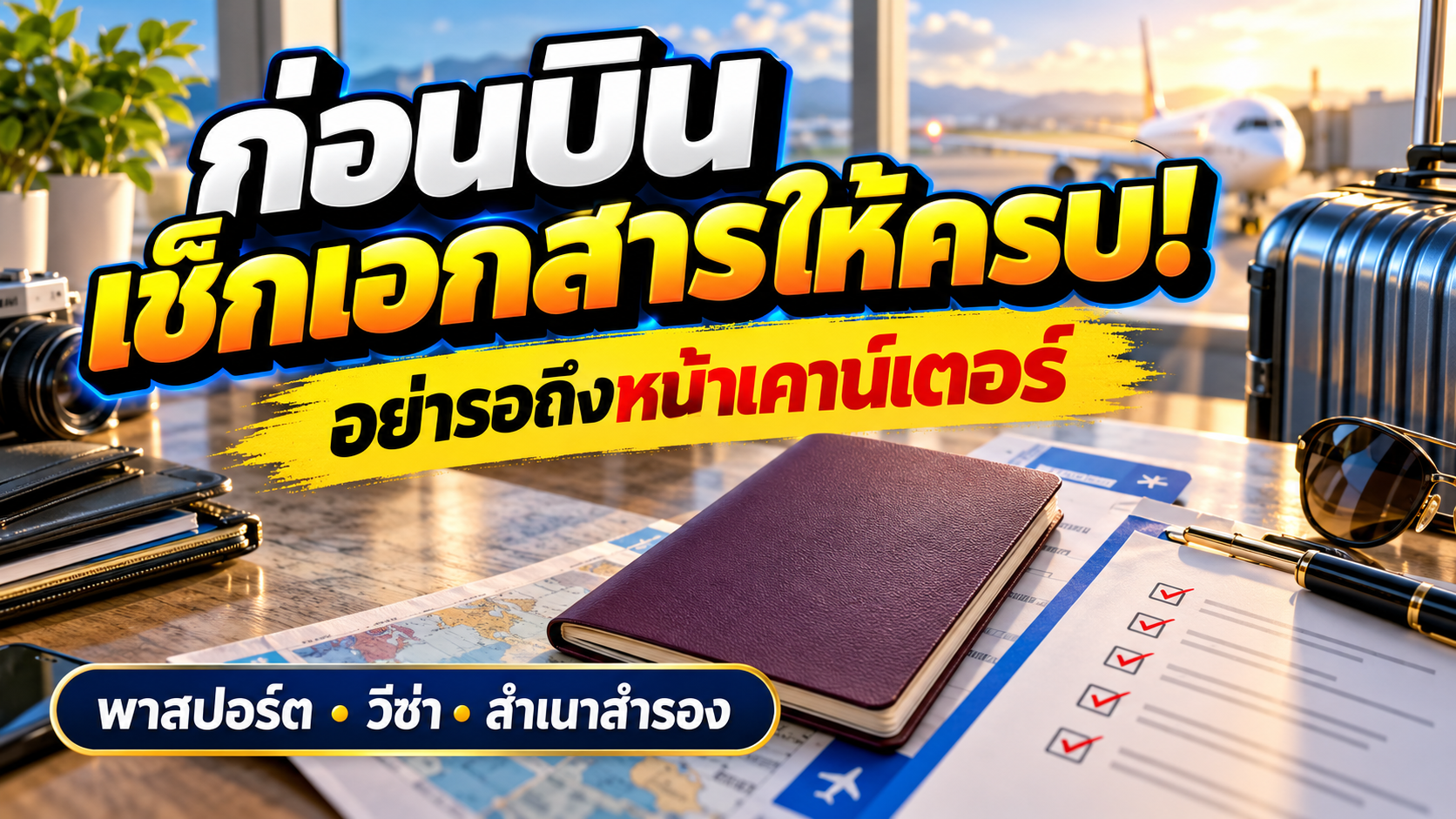 ก่อนบินเช็กเอกสารให้ครบ: 7 จุดที่ไม่ควรรอถึงหน้าเคาน์เตอร์