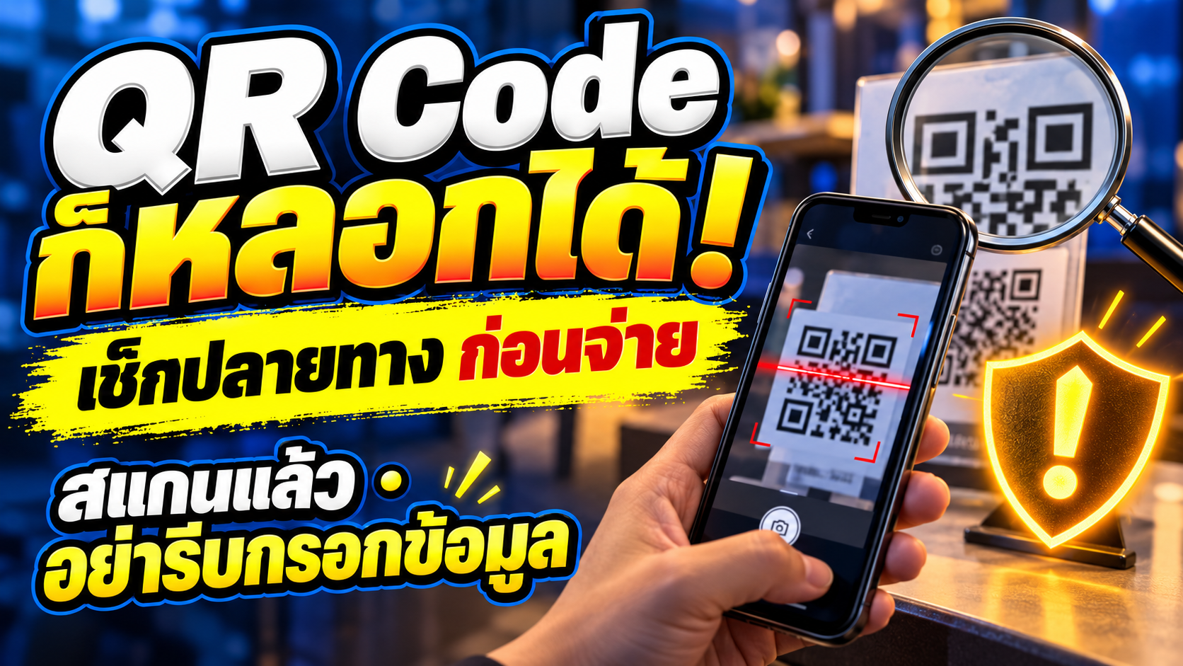 QR Code ก็หลอกได้: 7 จุดที่ควรเช็กก่อนเปิดลิงก์หรือจ่ายเงิน