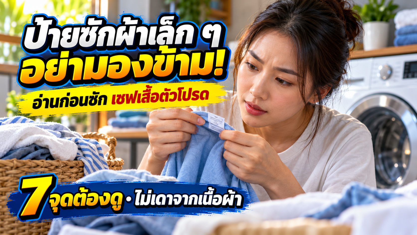 ป้ายซักผ้าเล็ก ๆ อย่ามองข้าม: ไลฟ์แฮคอ่านก่อนซักให้เสื้อตัวโปรด