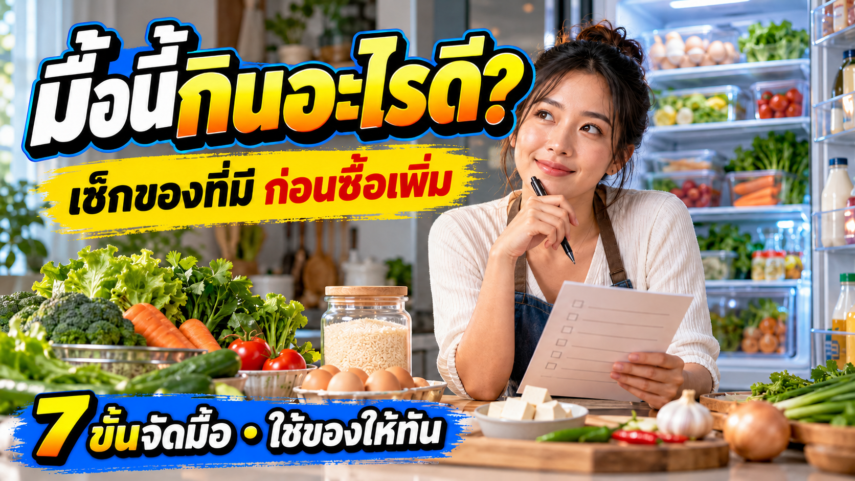 มื้อนี้กินอะไรดี? ไลฟ์แฮคเช็กของที่มีก่อนซื้อ แล้วจับเป็นเมนูง่าย ๆ