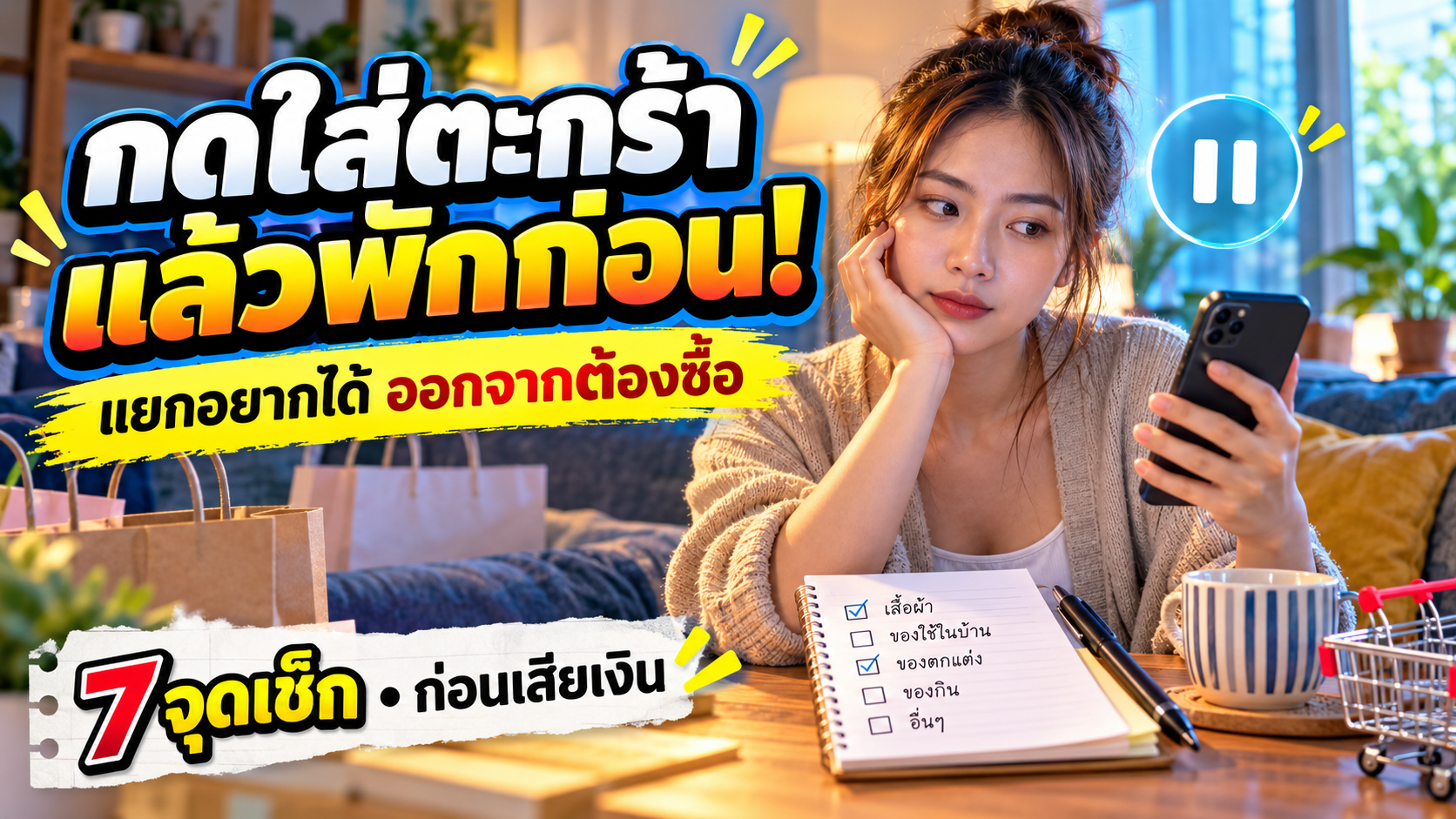 กดใส่ตะกร้าแล้วพักก่อน: ไลฟ์แฮคลิสต์รอซื้อ แยกอยากได้กับต้องใช้