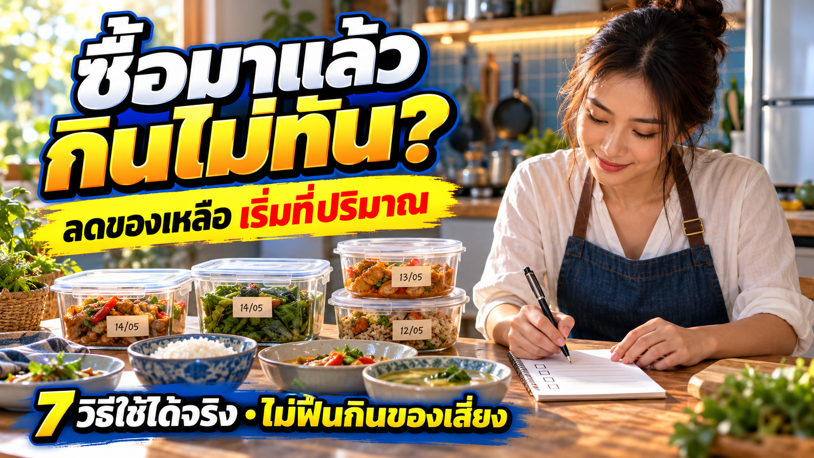 ซื้อมาแล้วกินไม่ทัน? 7 วิธีลดอาหารเหลือโดยไม่ฝืนกินของเสี่ยง
