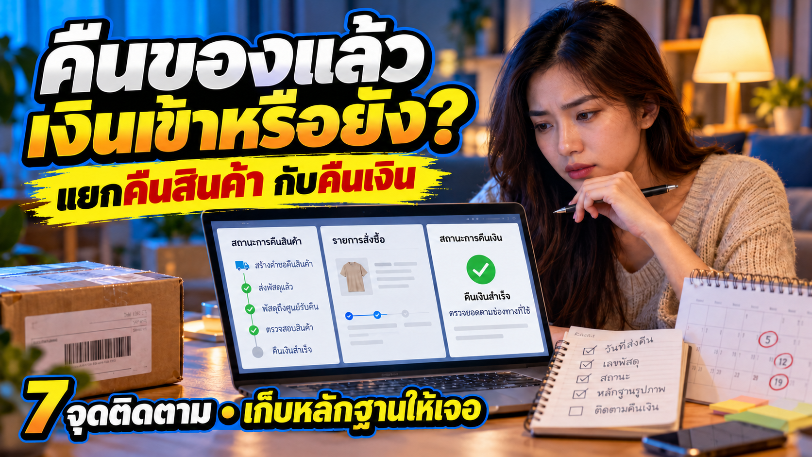 คืนของแล้วเงินเข้าหรือยัง? 7 จุดทำบันทึกติดตามเงินคืน