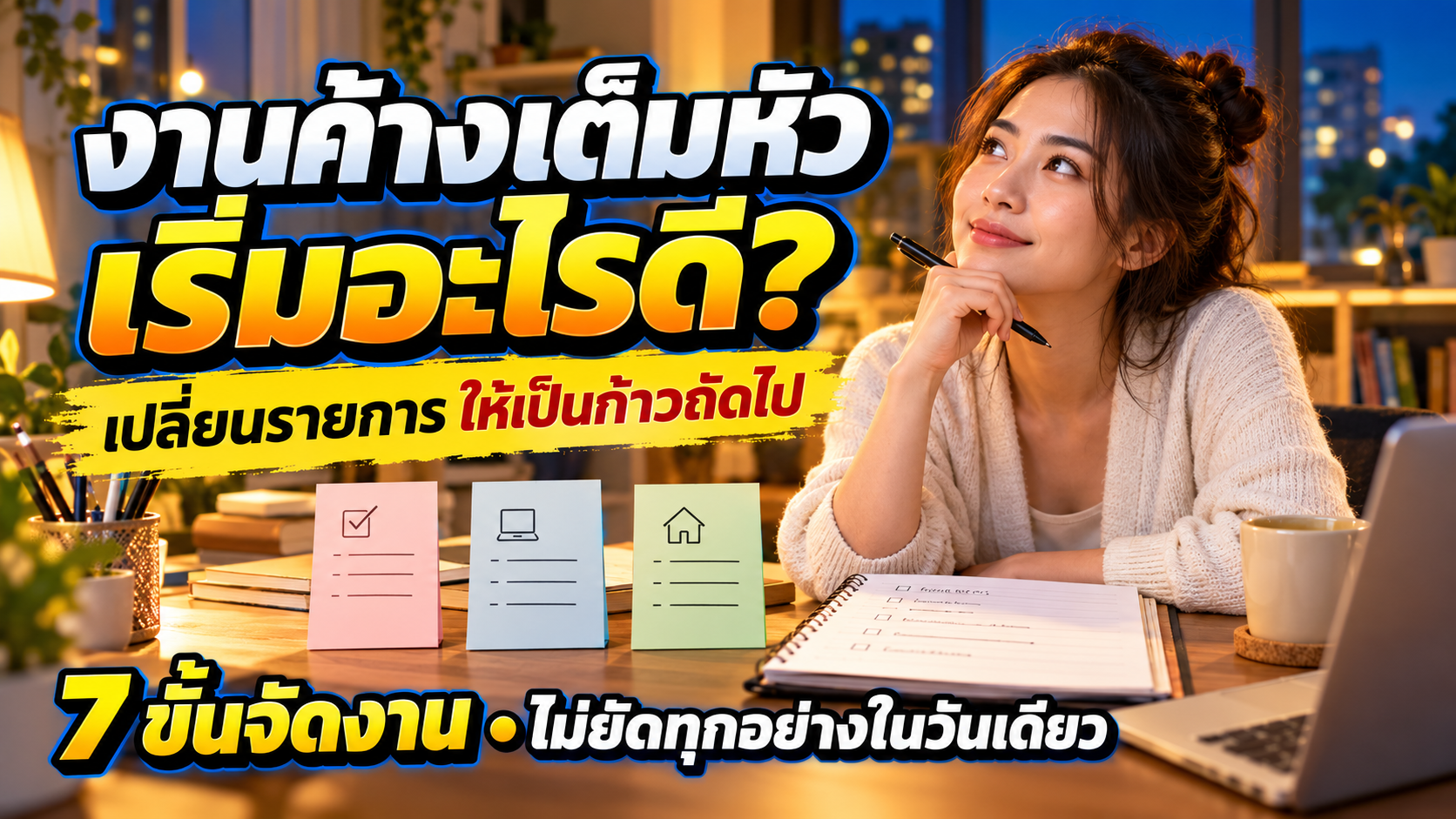 งานค้างเต็มหัวเริ่มอะไรดี? 7 ขั้นเปลี่ยนรายการให้เป็นก้าวถัดไป