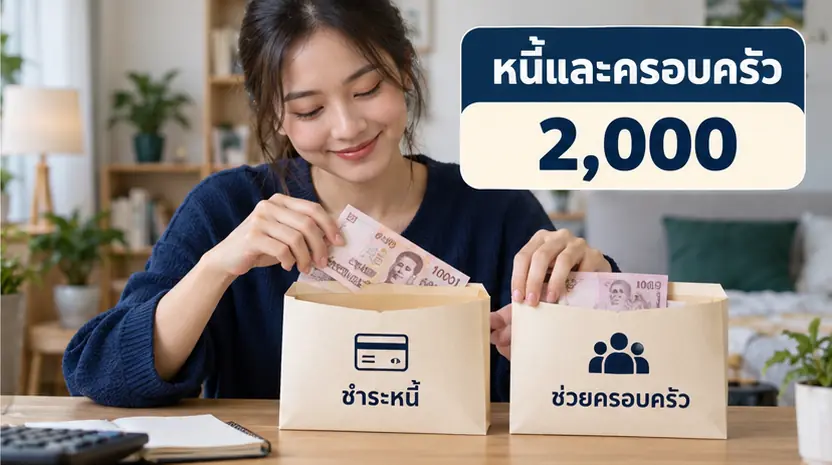 แยกเงินสำหรับชำระหนี้และช่วยครอบครัว