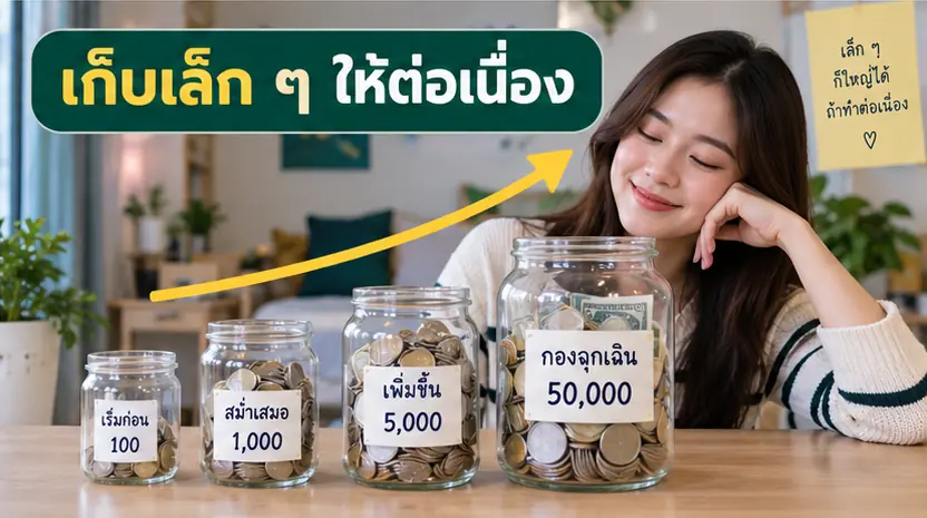 เก็บเงินจำนวนเล็กน้อยอย่างต่อเนื่อง