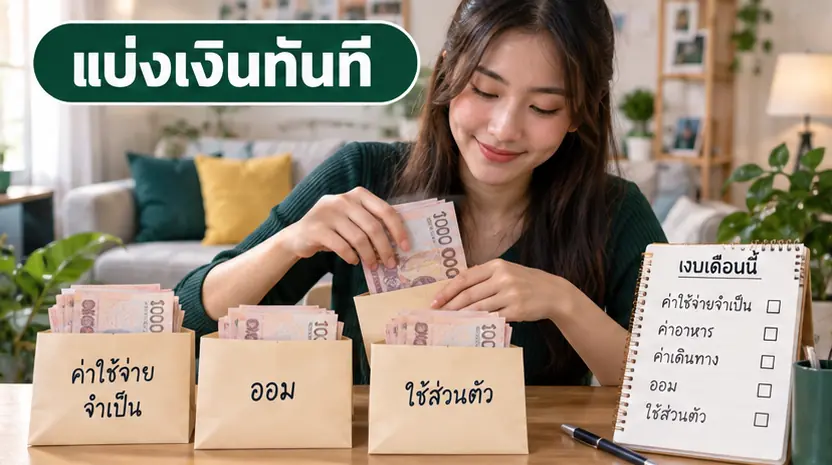 แบ่งเงินทันทีเมื่อได้รับเงินเดือน
