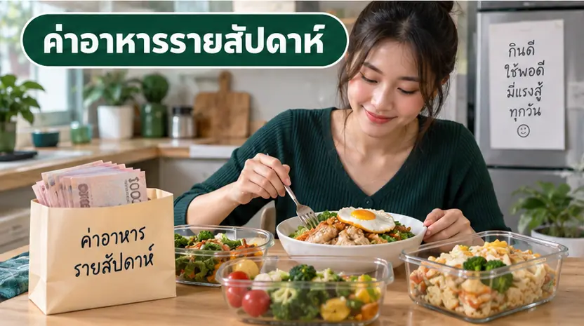 แบ่งค่าอาหารเป็นรายสัปดาห์