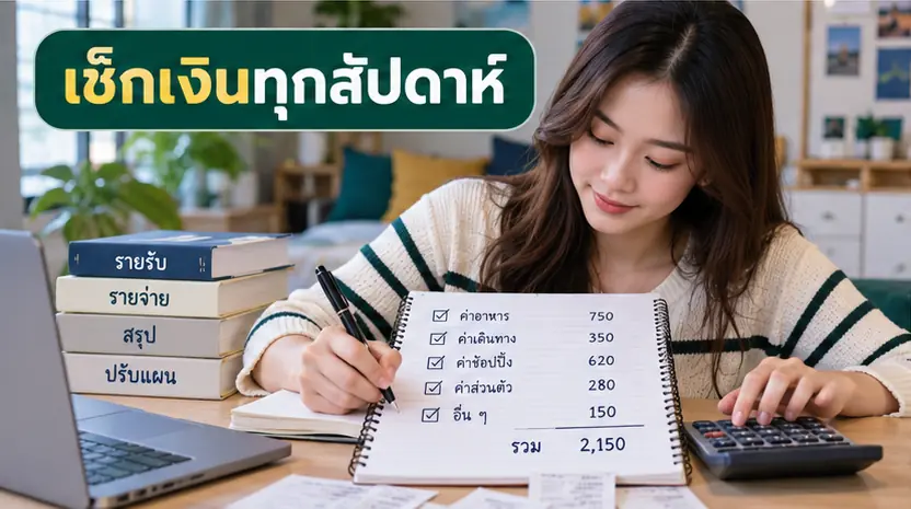 ตรวจสอบรายรับรายจ่ายทุกสัปดาห์