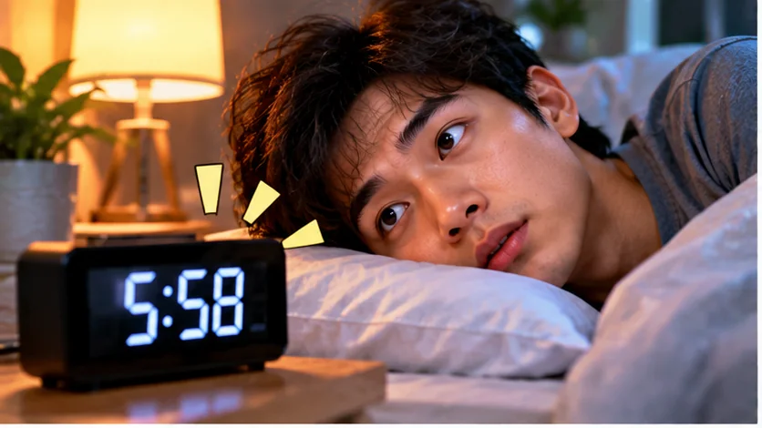 ตื่นก่อนนาฬิกาปลุกเพียงไม่กี่นาที