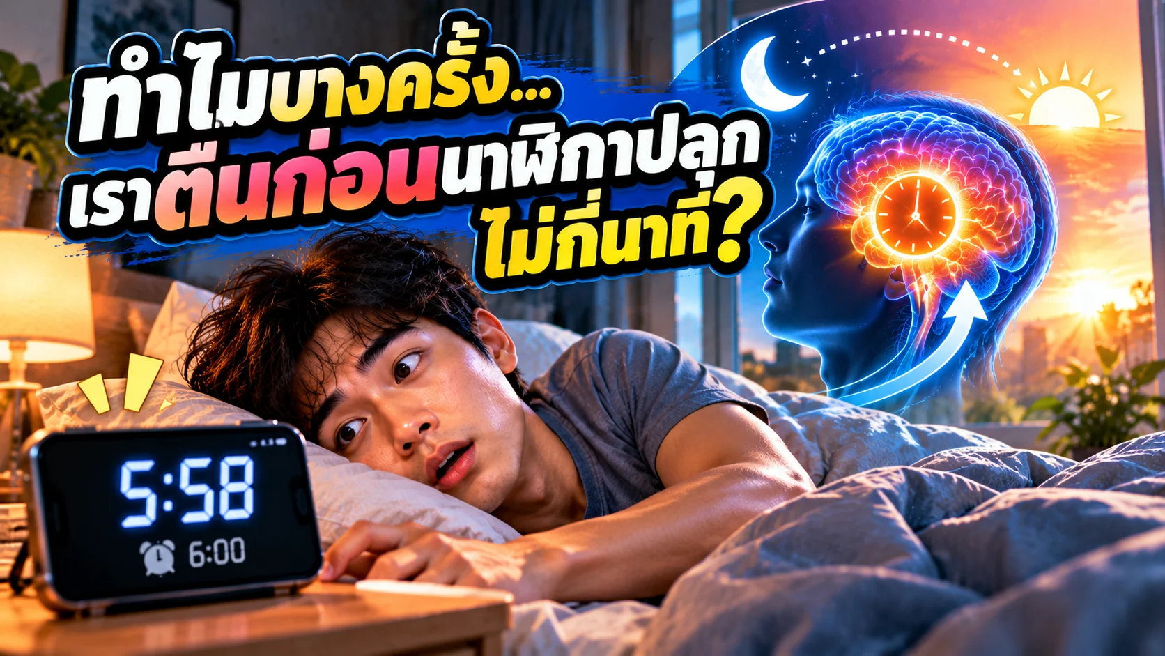 ทำไมบางครั้งเราตื่นก่อนนาฬิกาปลุกไม่กี่นาที? สมองรู้เวลาได้อย่างไร ทั้งที่เรากำลังหลับ